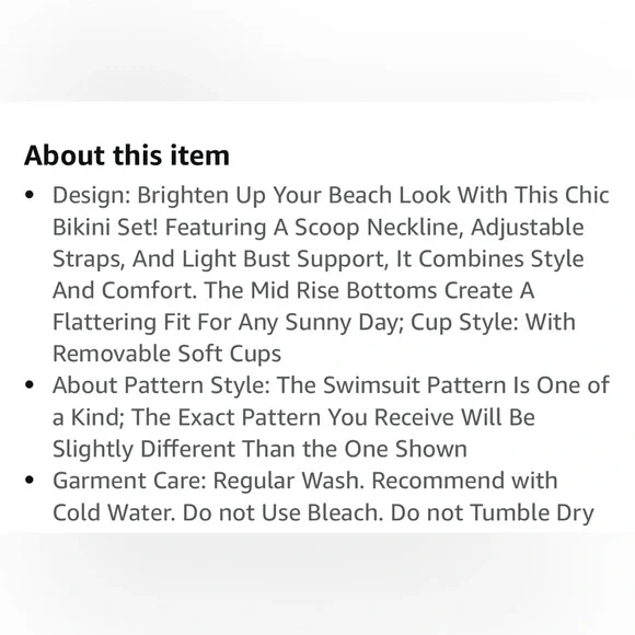 NWT, Cupshe 2-piece swimsuit, Pastel Tie Dye Colors, Size Large - Picture 6 of 6